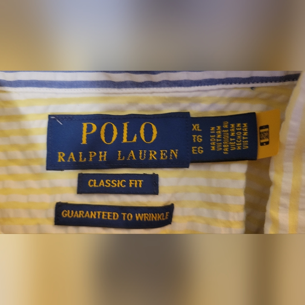 Polo Ralph Lauren Yellow, Blue, Green, and Red Striped Shirt - Picture 4 of 4